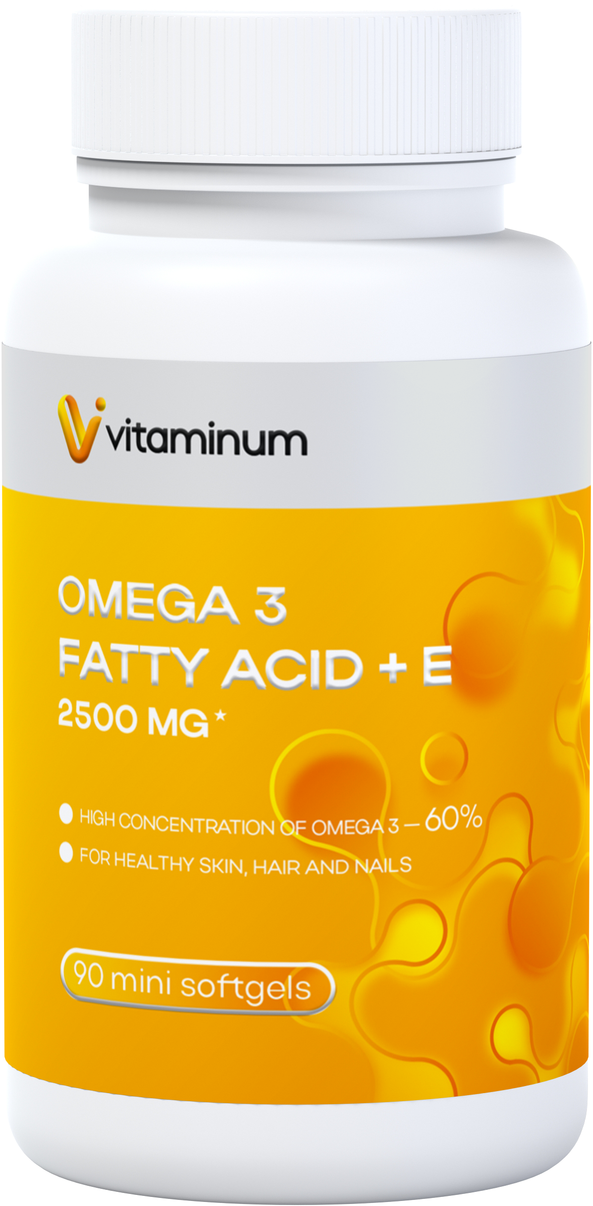  Vitaminum ОМЕГА 3 60% + витамин Е (2500 MG*) 90 капсул 700 мг   в Омске
